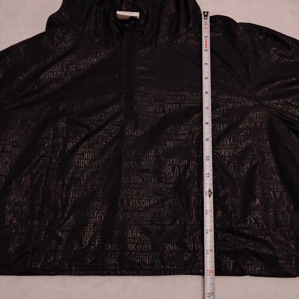 Gymshark Speed 1/4 Zip Jacket Cropped Hooded Size Small Black - Picture 7 of 9